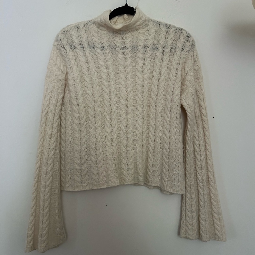Cashmere mock neck sweater